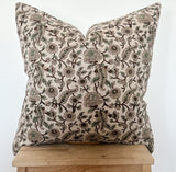 Holly Hand Block Printed Pillow Cover