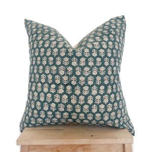 Henna Light Hand-Block Printed Pillow Cover