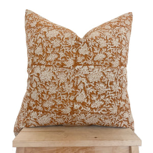 Sienna Hand-Block Printed Pillow Cover