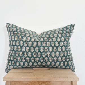 Henna Light Hand-Block Printed Pillow Cover