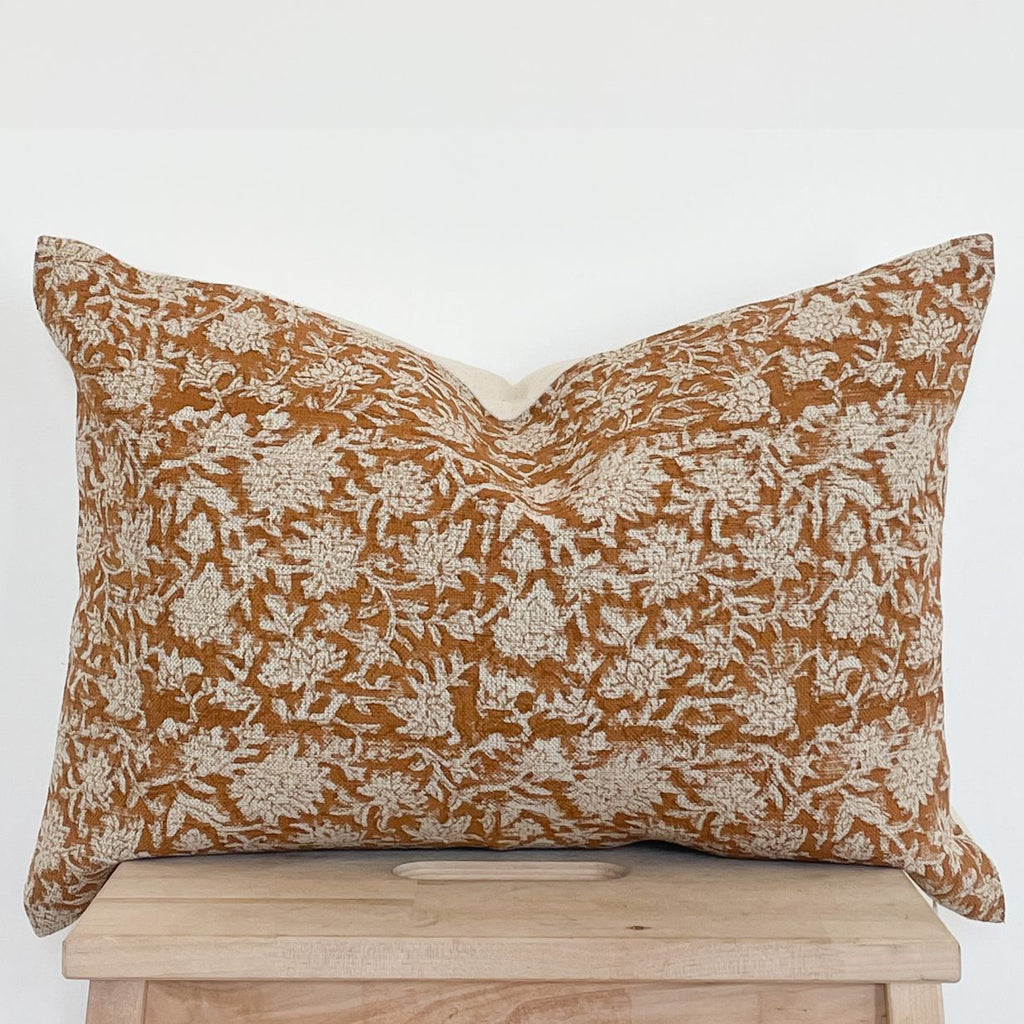 Sienna Hand-Block Printed Pillow Cover