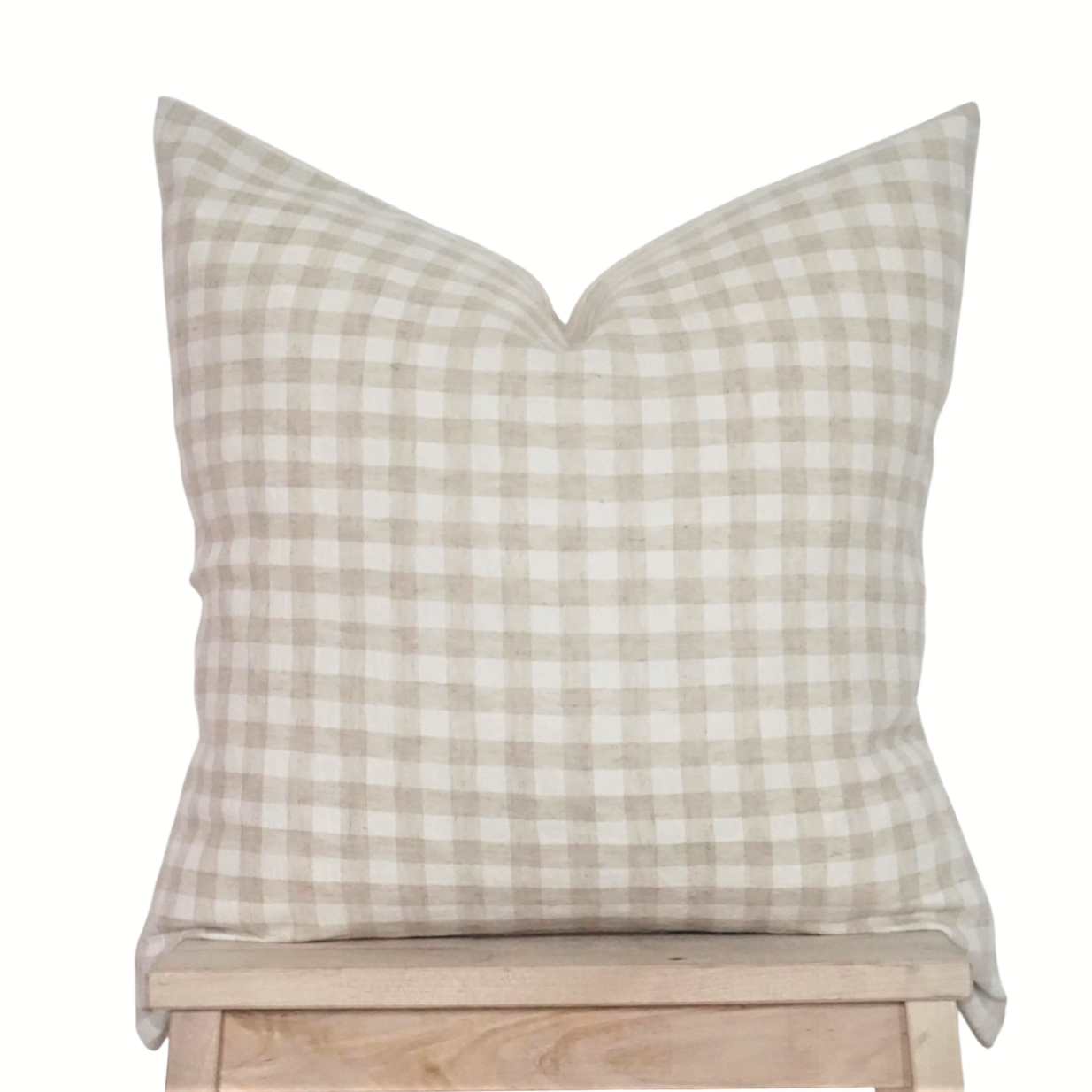 Gingham Cotton Woven Pillow Cover