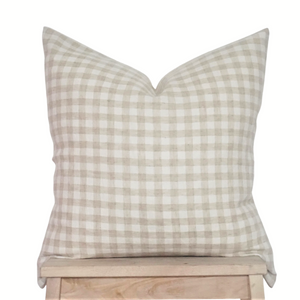 Gingham Cotton Woven Pillow Cover