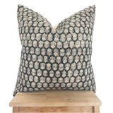 Henna Dark Hand-Block Printed Pillow Cover